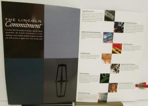 1996 Lincoln Commitment Sales Brochure Owning Benefits Folder Original