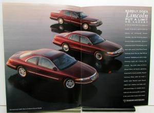1996 Lincoln Limited Edition Diamond Series Anniversary Sales Brochure Original