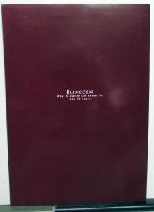1996 Lincoln Limited Edition Diamond Series Anniversary Sales Brochure Original