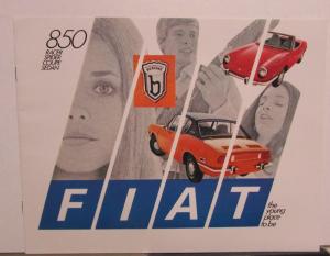 1970 Fiat 850 The Young Place to Be Sales Brochure - Racer Spider Coupe Sedan