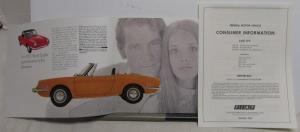 1970 Fiat 850 The Young Place to Be Sales Brochure - Racer Spider Coupe Sedan