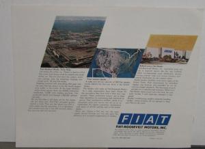 1970 Fiat 850 The Young Place to Be Sales Brochure - Racer Spider Coupe Sedan