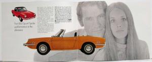 1970 Fiat 850 The Young Place to Be Sales Brochure - Racer Spider Coupe Sedan
