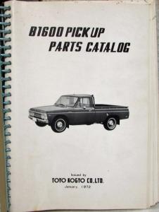 1972 Mazda 1600 Pickup Truck Parts Book Catalog for US