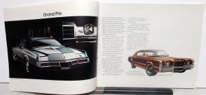 1972 Pontiac Grand Prix Catalina LeMans GTO Firebird Trans Am Sales Brochure