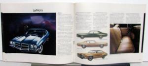 1972 Pontiac Grand Prix Catalina LeMans GTO Firebird Trans Am Sales Brochure