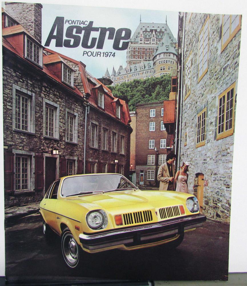 1974 Pontiac Astre CANADIAN Dimensions Motors Characteristics Sale Brochure Orig