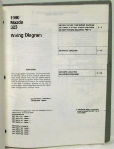 1990 Mazda 323 Service Shop Repair Manual w/ Service Highlights & Wiring Diagram