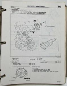 1990 Mazda 929 Service Shop Repair Manual