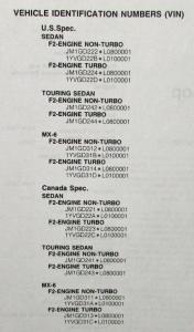 1990 Mazda 626 MX-6 Service Shop Repair Manual