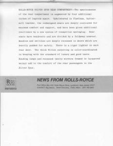 1981 Rolls-Royce Silver Spur Interior Press Photo and Release 0018