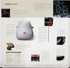 1998 Saturn Interiors Colors Accessories Sales Folder Brochure Original