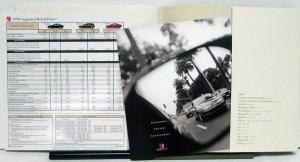 1998 Saturn Sedan Coupe Wagon Full Line Sales Brochure Price List & Color Folder