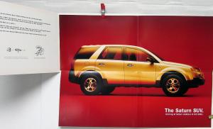 2001 Saturn SUV Color Sales Brochure with SUV On A Stick Original