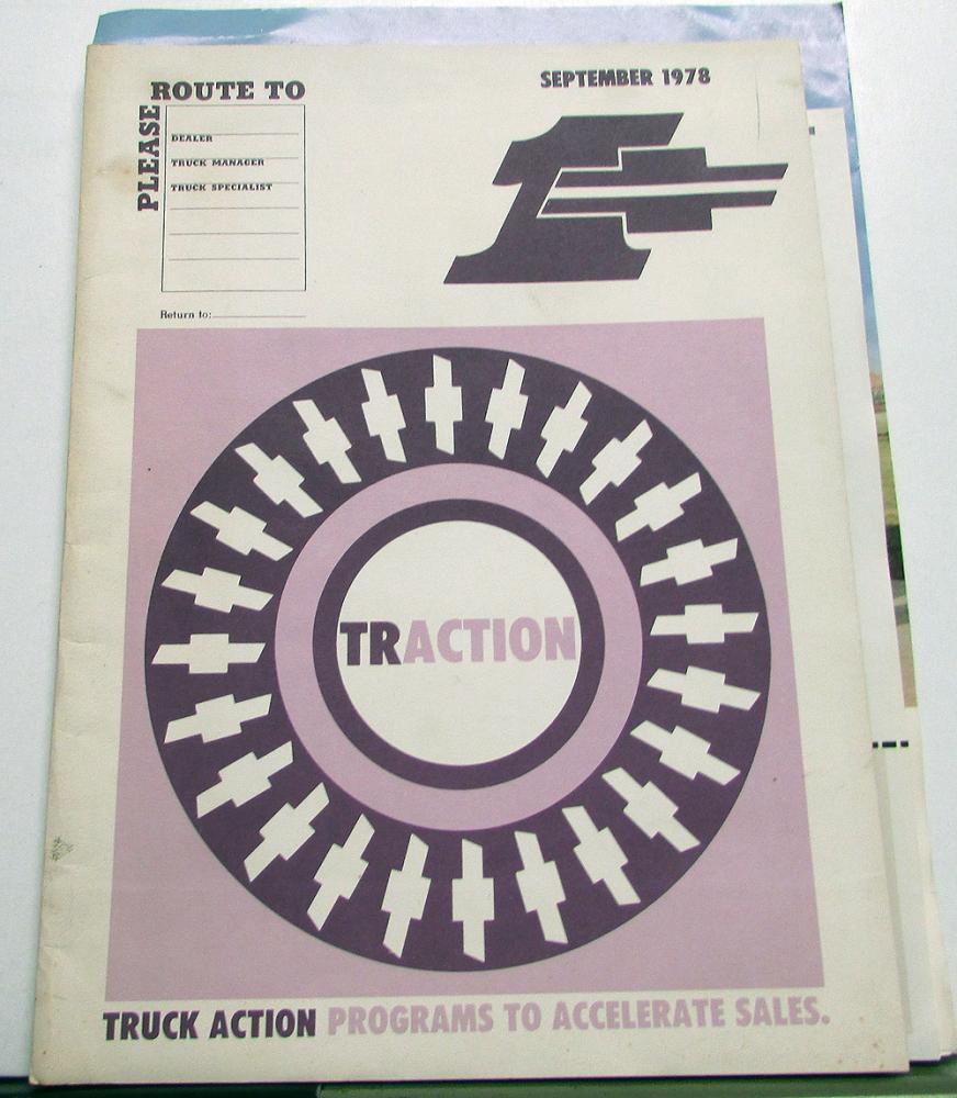September 1978 Chevrolet Truck Dealer Traction Sales Program Folder Ads Brochure