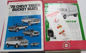 July 1978 Chevrolet Truck Dealer Traction Sales Program Folder Ads Brochure Info