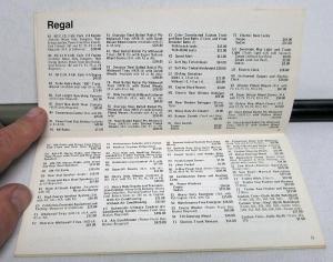 1974 Buick Dealer Salesmens Price Directory Pocket Options & Order Codes