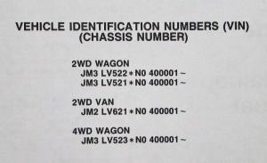 1992 Mazda MPV Service Shop Repair Manual
