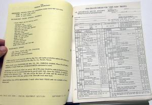 1966 Chevrolet Dealer Sales Info Sheets Adventure Liner Step Van RV Camper