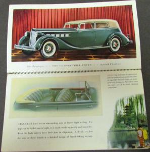 1935 Packard Super 8 Sedan Limo Coupe Roadster Victoria Phaeton Sales Brochure