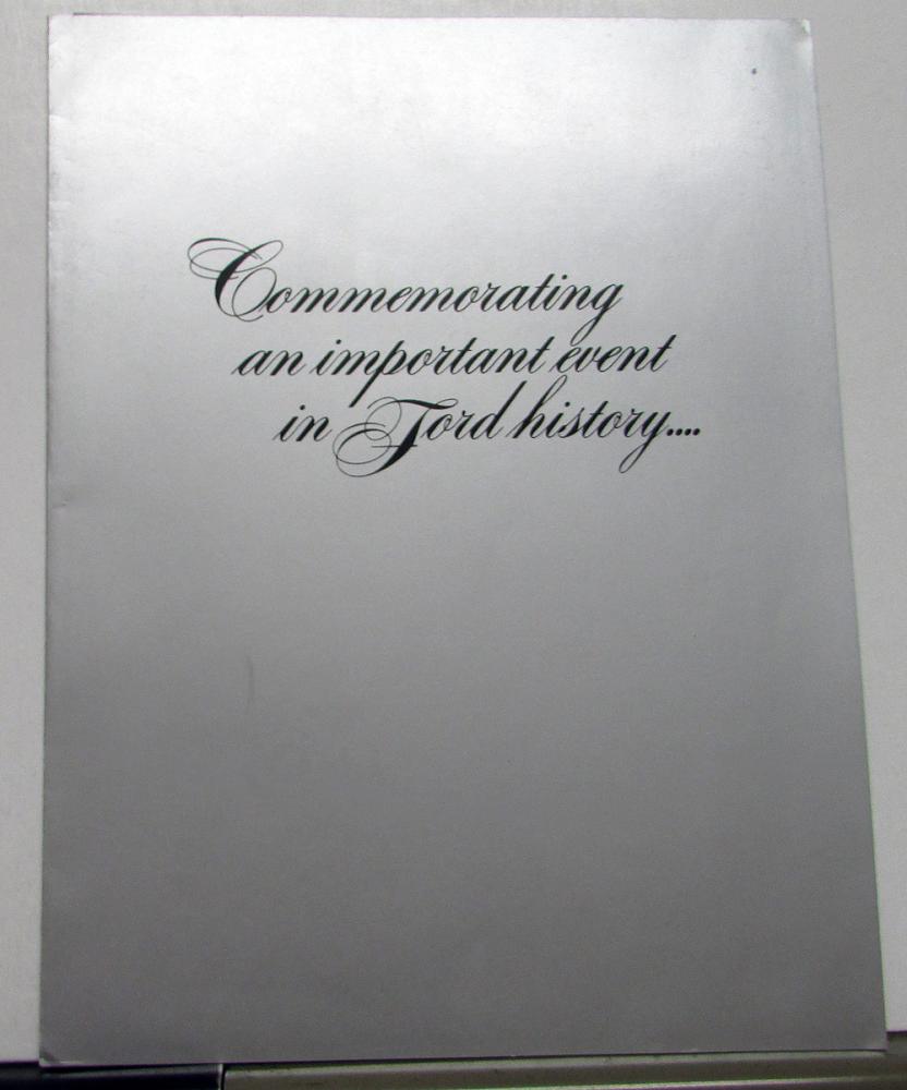 1980 Ford Australian Dealer Falcon Sales Brochure Historical Look 1960-80