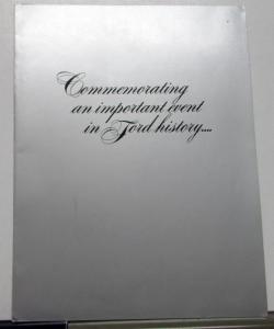 1980 Ford Australian Dealer Falcon Sales Brochure Historical Look 1960-80