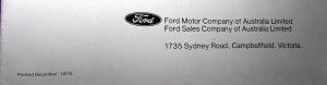 1980 Ford Australian Dealer Falcon Sales Brochure Historical Look 1960-80