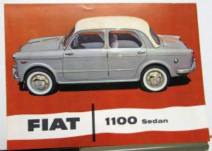 1960s Fiat 1100 Dealer Sales Brochure US Market English Text #1523