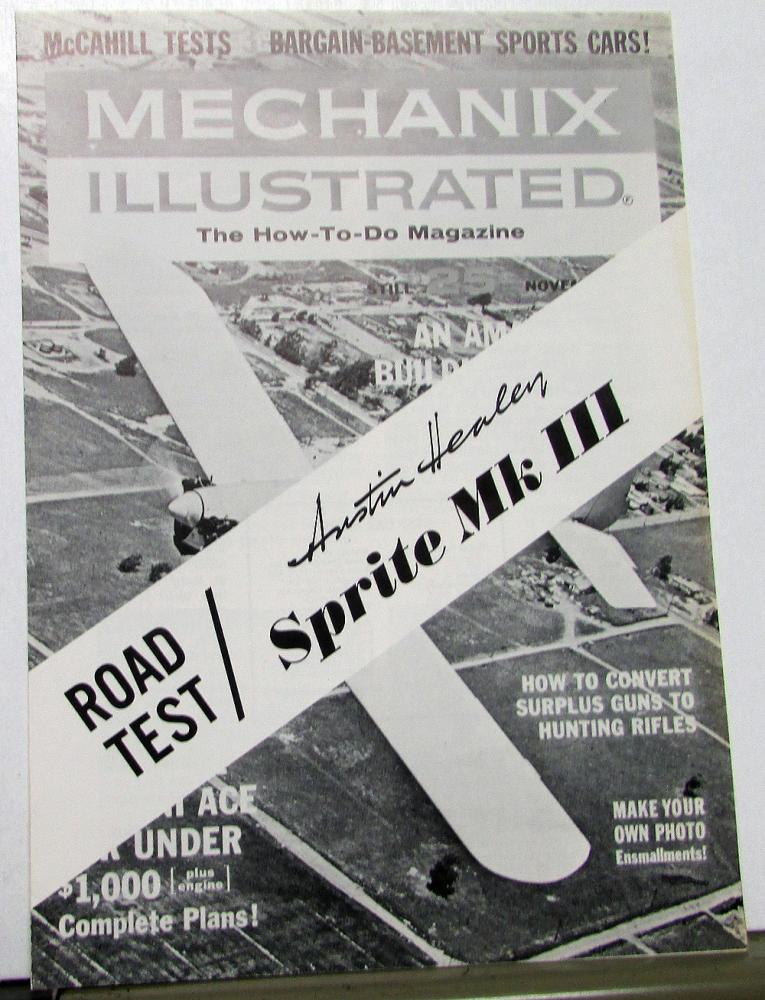 1966 Austin Healey Sprite Mk III Dealer Brochure Mechanix Illustrated Road Test
