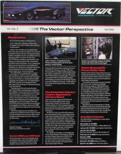 1989 Vector Perspective Vol 1 No 3 Fall Issue News Sheet Original
