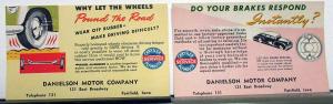 1930s 1940s Chrysler Plymouth Dealer Service Mailer Post Cards Danielson Motors