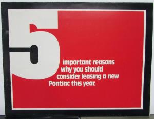 1979 Pontiac Bonneville Grand LeMans Grand Prix Leasing Options Sale Folder Orig