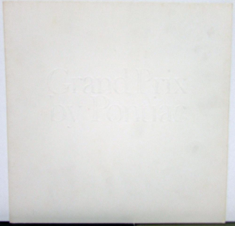 1968 Pontiac Grand Prix  Specs Sales Brochure Original