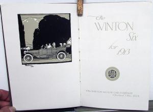 1913 Winton Six 48 HP Sales Brochure Catalog Hardbound Original