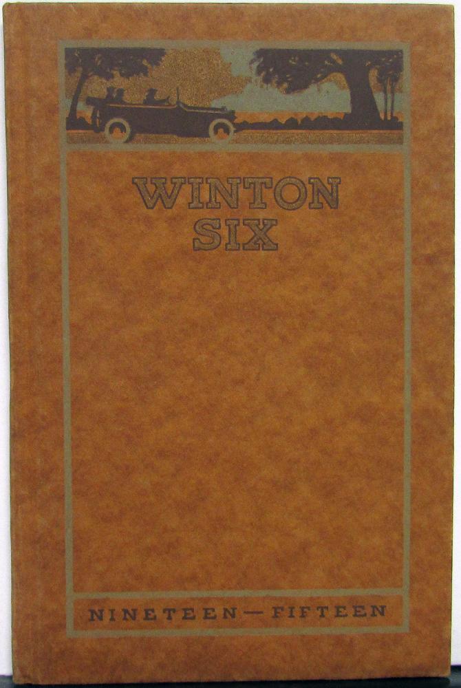 1915 Winton Six Model 21 Sales Brochure Catalog Hardbound Original