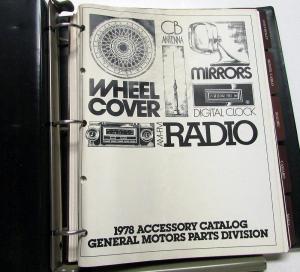 1978 Chevrolet Dealer Data Book Sales Reference Album Camaro Corvette Nova