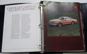 1978 Chevrolet Dealer Data Book Sales Reference Album Camaro Corvette Nova