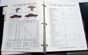 1978 Chevrolet Dealer Data Book Sales Reference Album Camaro Corvette Nova