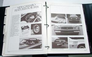 1978 Chevrolet Dealer Data Book Sales Reference Album Camaro Corvette Nova