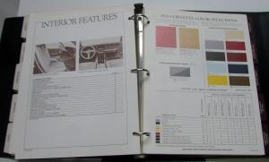 1978 Chevrolet Dealer Data Book Sales Reference Album Camaro Corvette Nova