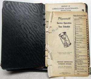 1946-1953 Plymouth Dealer Service Operation Time Schedule Book Repair Estimate