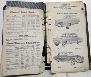 1946-1953 Plymouth Dealer Service Operation Time Schedule Book Repair Estimate