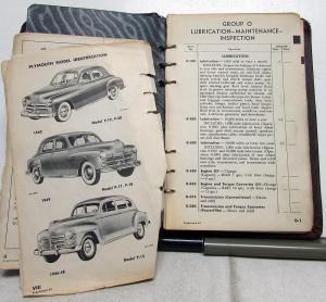 1946-1953 Plymouth Dealer Service Operation Time Schedule Book Repair Estimate