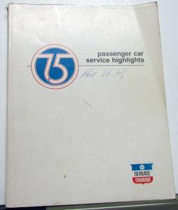 1975 Chrysler Dodge Plymouth Dealer Service Training Book Passenger Car Updates