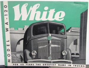 1941 White Truck Model WA 120 Sales Brochure Specifications Original