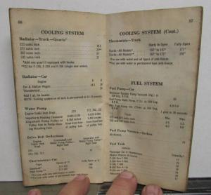1956 Ford Service Specifications Passenger Car Thunderbird F Series Trucks