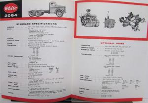 1985 White Tandem Truck Model 2064 Specifications Sales Brochure Original