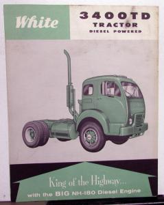 1959 White Tractor Model 3400TD Specifications Dimensions Sales Brochure Orig