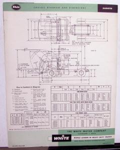 1959 White Tractor Model 3400TD Specifications Dimensions Sales Brochure Orig