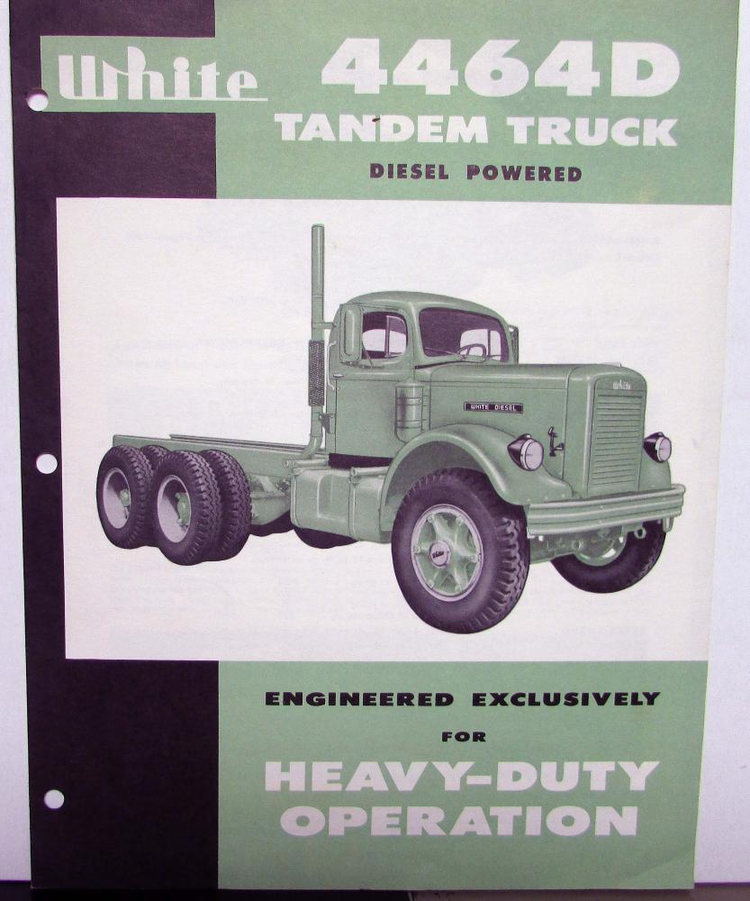 1959 White Tandem Truck Model 4464D Sales Brochure Original